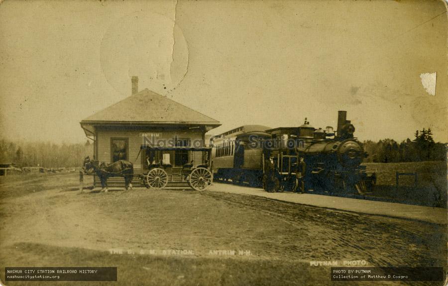 Postcard: The Boston & Maine Station, Antrim, New Hampshire